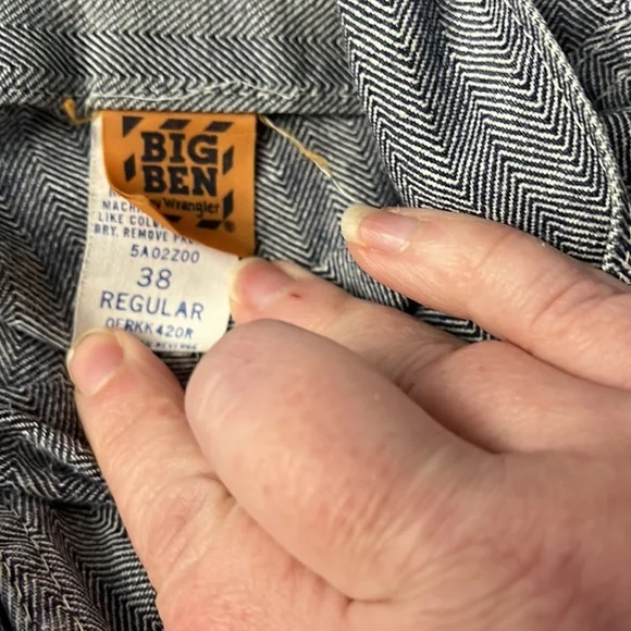 Vintage 1960s Wrangler Big Ben herringbone mechanics coveralls size 38 regular